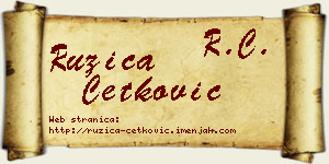 Ružica Ćetković vizit kartica